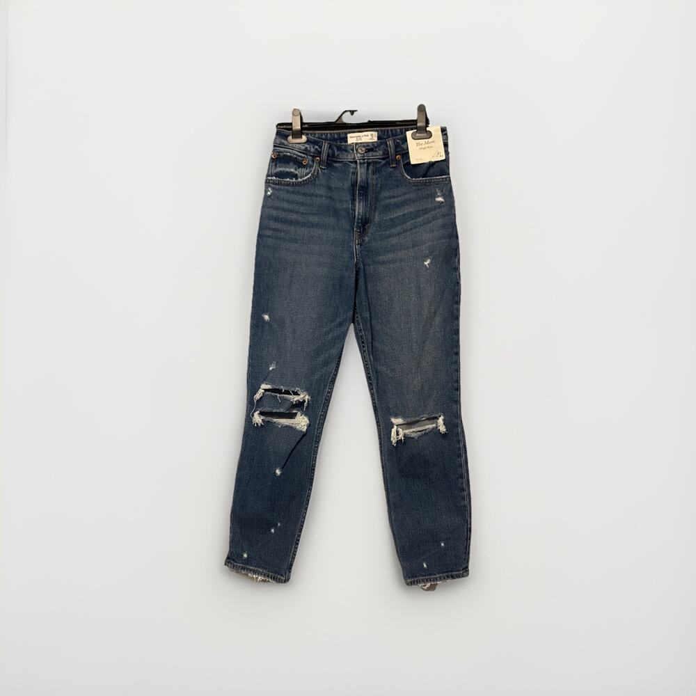Abercrombie And Fitch Womens The Mom High Rise Curve Love Jeans, Stretch, 27/4